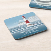 Beachy Head Lighthouse Bier Onderzetter (Linkerzijde)