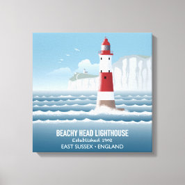 Beachy Head Lighthouse Canvas Afdruk