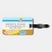 Beachy Keen - Geel Bagagelabel (Achterkant horizontaal)