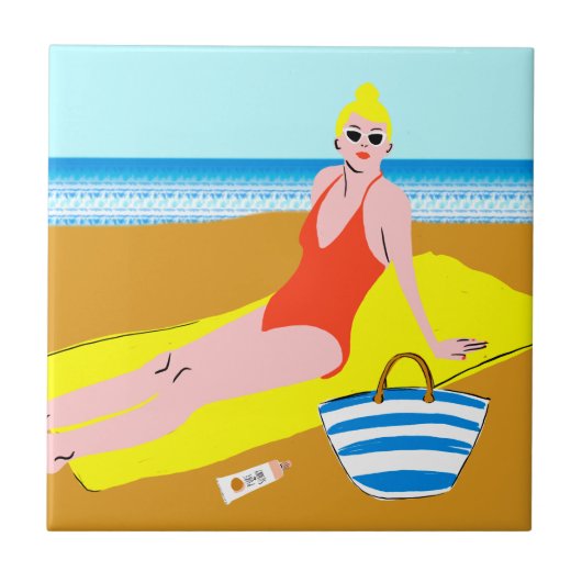 Beachy Keen - Geel Tegeltje (Voorkant)