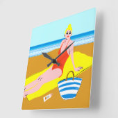 Beachy Keen - Geel Vierkante Klok (Hoek)