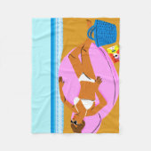 Beachy Keen - Roze Fleece Deken (Voorkant)