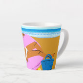 Beachy Keen - Roze Latte Mok (Rechterhoek)