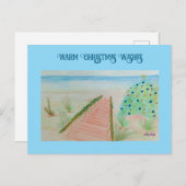 Beachy Kerstmis Feestdagenkaart (Voorkant / Achterkant)