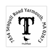 Beachy Monogram Return Address Rubberstempel (Afrduk)