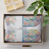 Beachy Pastel Bloemige Zeemeermin & Schelpen Deco Tissuepapier (Geschenk)