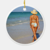 Beachy Reizen Foto Ornament (Achterkant)