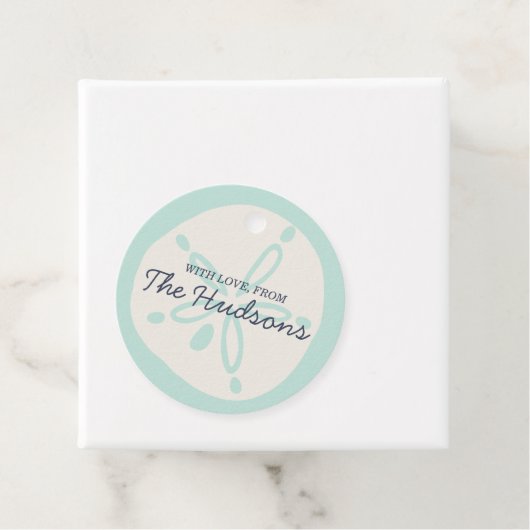 Beachy Sandollar Gift Label (In situ)