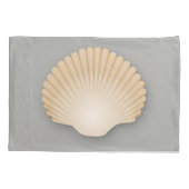 Beachy Tan Scalloped Seashell Kussensloop (Achterkant-Links)