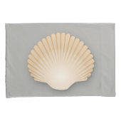 Beachy Tan Scalloped Seashell Kussensloop (Voorkant-Rechts)