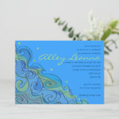 BEACHY WAVE Bar Invitation Bat mitzvah (Debout devant)