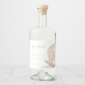 Beachy Zee Shell Design Bottle Likeurfles Etiket (Voorkant)
