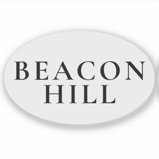Beacon Hill Boston Preppy Oval Sticker (Devant)
