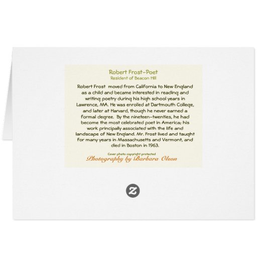 Beacon Hill : Robert Frost (Dos Horizontal)