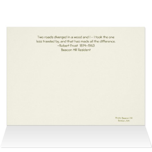 Beacon Hill : Robert Frost (Intérieur Horizontal (Haut))