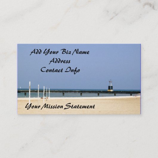 Beacon Light op Lake Michigan Shores Visitekaartje (Voorkant)