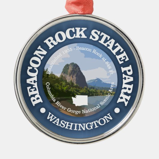 Beacon Rock SP Metalen Ornament (Voorkant)