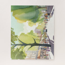 Beacon Street Summer | Boston, MA Watercolor Legpuzzel