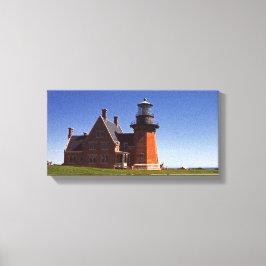 Beacon van Zuidoost-Block Island Canvas Afdruk