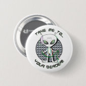 Bead Alien Ronde Button 5,7 Cm (Voorkant /achterkant)