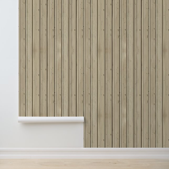 Beadboard houten look lambrisering behang (Applicatie)