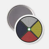 Beaded Medicine Wheel Magneet (Voorkant / Achterkant)