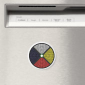 Beaded Medicine Wheel Magneet (Insitu (Vaatwasser))