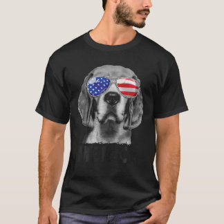 Beagle 4 juli Merica Sunbril Mannen Verenigde Stat T-shirt