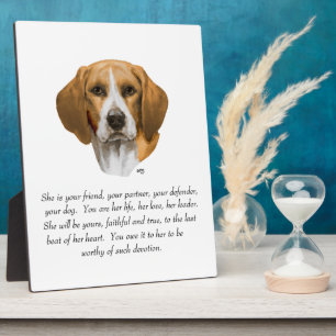 Beagle Aandenken Fotoplaat