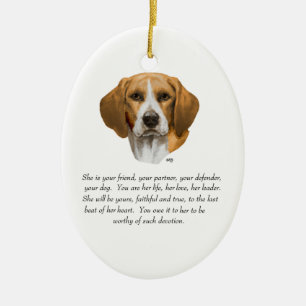 Beagle Aandenken Keramisch Ornament
