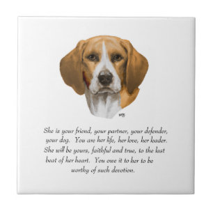 Beagle Aandenken Tegeltje