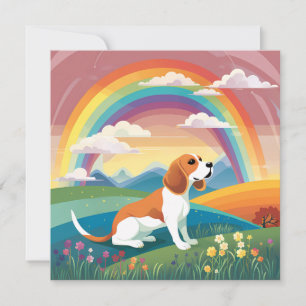Beagle aangepaste hondennaam regenboog brug sympat