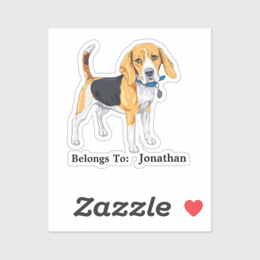 Beagle Aangepaste Sticker Knippen (Vel)