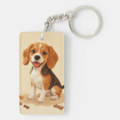Beagle acryl Sleutelhanger (achterkant)