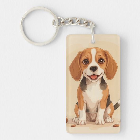 Beagle acryl Sleutelhanger (Voorkant)