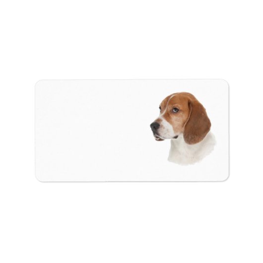 Beagle-adreslabel Etiket (Voorkant)