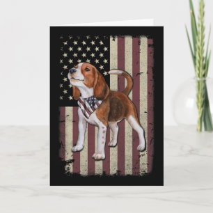 Beagle Amerikaanse Vlag Bandana Patriottisch 4 Jul Kaart