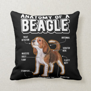 Beagle Anatomy Funny Dog Kussen