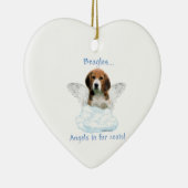 Beagle Angel Keramisch Ornament (Rechts)