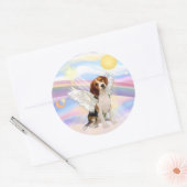 Beagle Angel Ronde Sticker (Envelop)