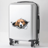 Beagle auto decal, Beagle magnet, Beagle sticker (Koffer)