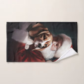 Beagle avec le Père Noël Festif Noël (Serviette à main)