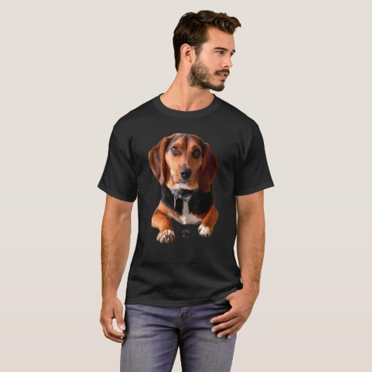 Beagle Beagles T-shirt Liefde Hond Mama Papa Puppy (Voorkant volledig)