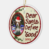 Beagle Beste Santa Define Goede kerstversiering Keramisch Ornament (Links)
