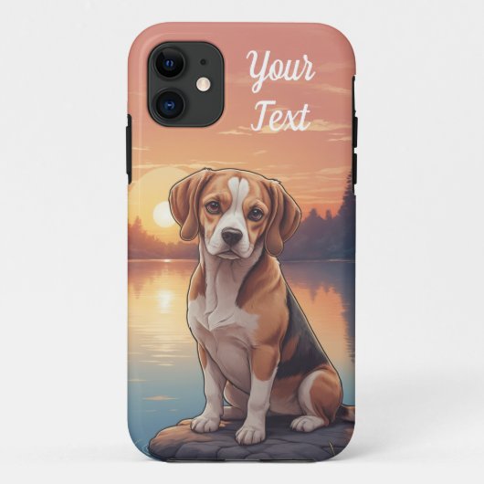 Beagle bij Lake Case-Mate iPhone Case (Achterkant)