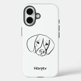 Beagle Bliss:  Line Art Phone Case