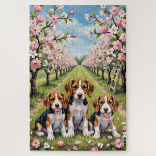 Beagle Blossom Boomgaard Kunst Legpuzzel