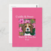 Beagle Briefkaart (Voorkant / Achterkant)