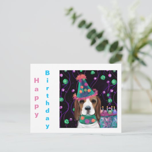 BEAGLE BRIEFKAART (Staand voorkant)