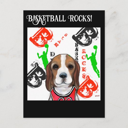 Beagle briefkaart (Voorkant)